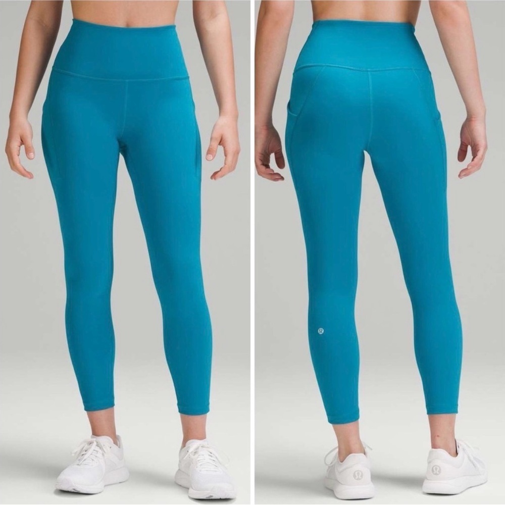 NWOT Lululemon Wunder Train High-Rise Tight 25" legging in Hawaiian Blue size 14